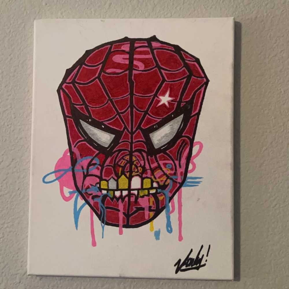 1of1 Spider Man Drip Art Canvas